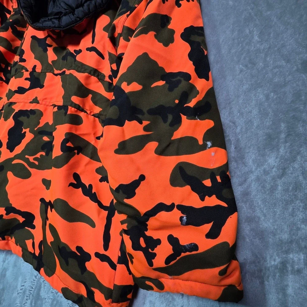 Winchester Conceal Blaze Orange Camo Hunting Jacket Mens XL Hooded Parka 1248